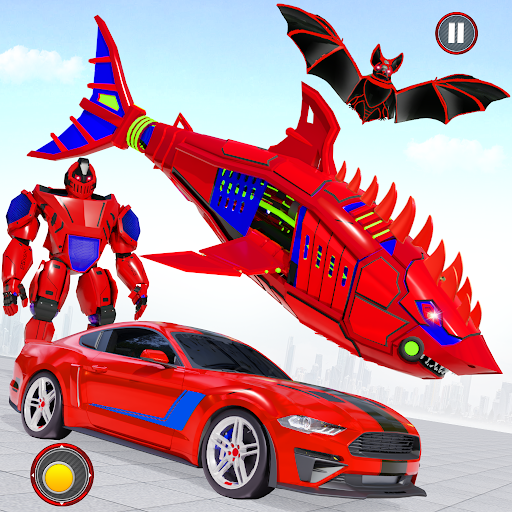 Shark Robot Car Transform Game