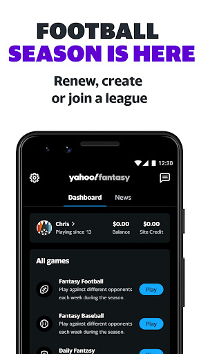 Yahoo Fantasy Football, Sports