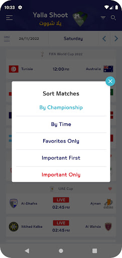 Yalla Shoot - Live Scores