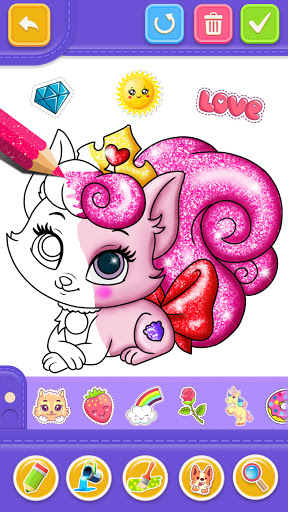 Glitter Number and letters coloring Book for kids