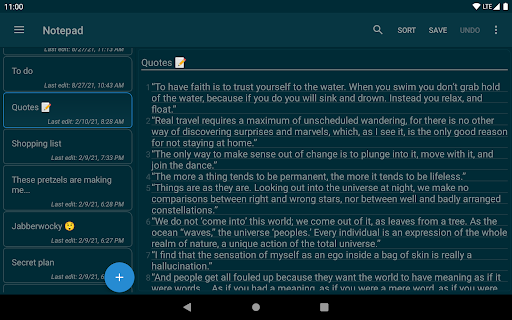 Notepad - simple notes