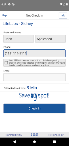 LifeLabs - Net Check In