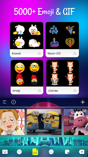 LED Keyboard: Emoji, Fonts