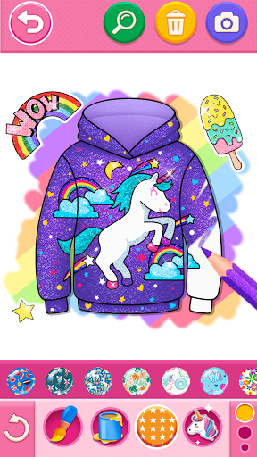 Glitter dress coloring and dra