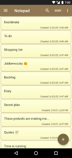 Notepad - simple notes
