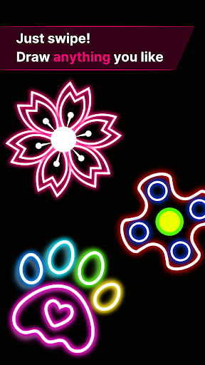 Finger Spinner: Glow Art Draw