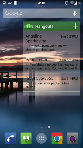Hangouts Widget