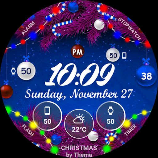 Christmas Lights Watch Face