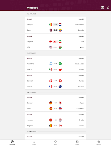 World Soccer Fixtures & Scores