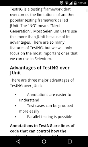 Selenium testing