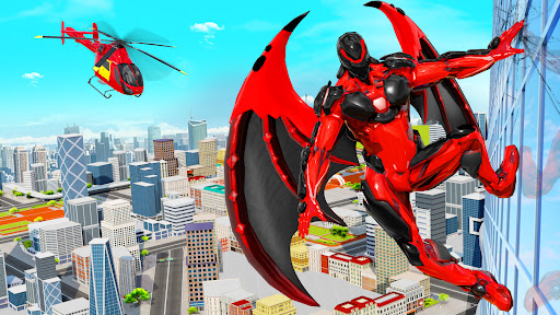 Flying Bat Robot Bike Game