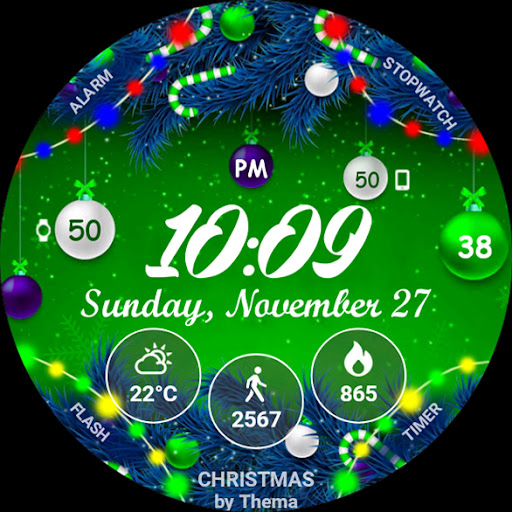 Christmas Lights Watch Face
