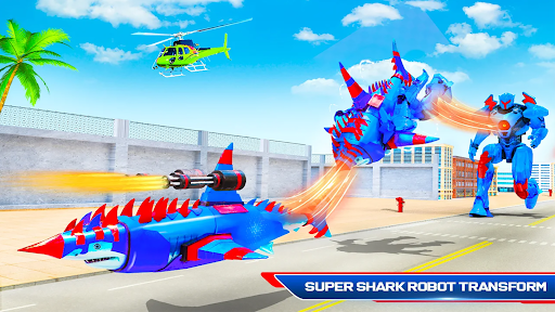 Shark Robot Car Transform Game