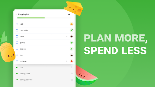Grocery Shopping List Listonic