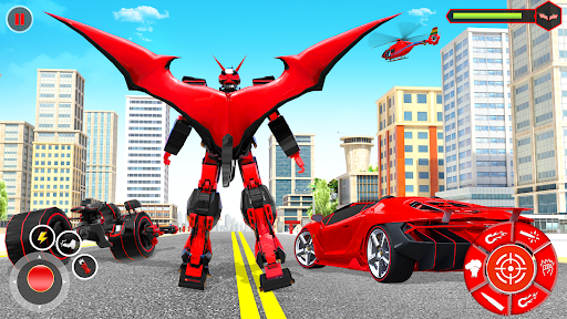 Flying Bat Robot Bike Game