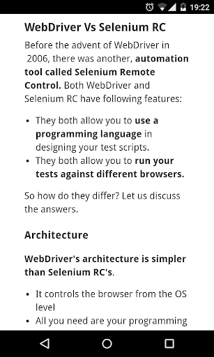 Selenium testing
