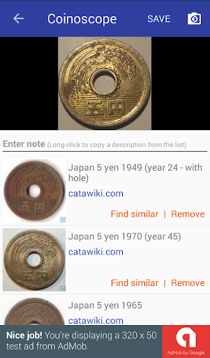 Coinoscope: Identify coin by image