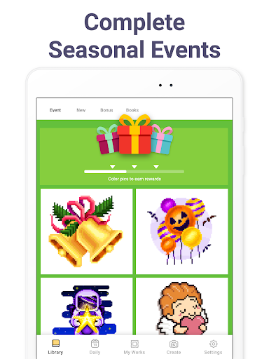 Pixel Art - color by number