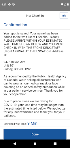 LifeLabs - Net Check In