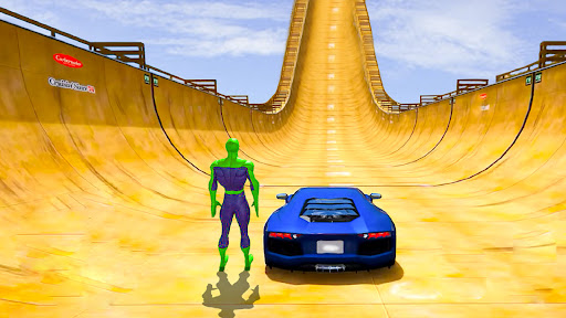 Superhero Car: Mega Ramp Games