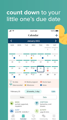 Ovia Pregnancy Tracker: Baby Due Date Countdown