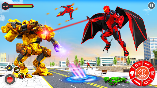 Flying Bat Robot Bike Game