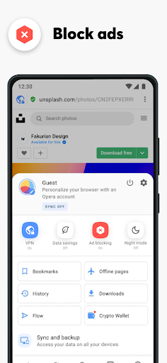 Opera browser with AI