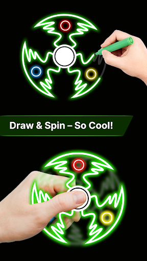 Finger Spinner: Glow Art Draw